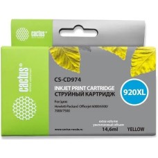 CACTUS Картридж CS-CD974, №920XL, желтый / CS-CD974
