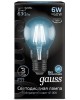 GAUSS Лампа филам. Filament A60 6Вт цок.:E27 груша 220B 4100K св.свеч.бел.нейт. (упак.:1шт) (102802206)