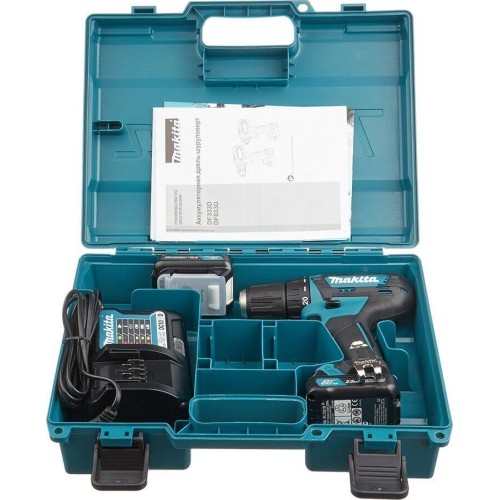 MAKITA Дрель-шуруповерт DF333DWAE, 2Ач, с двумя аккумуляторами MAKITA Дрель-шуруповерт DF333DWAE, 2Ач, с двумя аккумуляторами