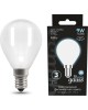GAUSS Лампа светодиодная Filament 105201209-D 9Вт цок.:E14 шар 220B 4100K св.свеч.бел.нейт. (упак.:10шт)