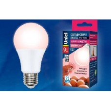 Лампа декоративная светодиодная UNIEL (UL-00003189) для птиц LED-A60-9W/SCEP/E27/FR/DIM IP65 PLO65WH