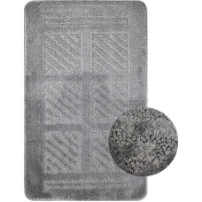 Коврик для ванной САНАКС 00293 CLASSIC UNI КВАДРАТЫ Коврик в ванную одинарный СЕРЫЙ 55х90см 100% полиэстер