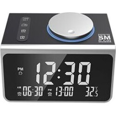 РАДИОЧАСЫБУДИЛЬНИК SOUNDMAX SM-1521U(чёрный с серебром)