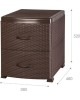 Комод VIOLET Ротанг коричневый 2-х секц. 35501
