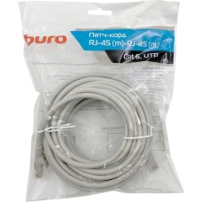 BURO Патч-корд UTP-6-10M-G UTP 4 пары cat.6 CCA molded 10м серый RJ-45 (m)-RJ-45 (m)
