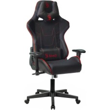 Кресло компьютерное игровое A4TECH Кресло игровое Bloody GC-400, на колесиках, ткань, черный/красный