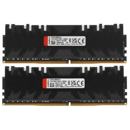 KINGSTON Память DDR4 2x8GB 3200MHz KF432C16RB2AK2/16 Fury Renegade RGB RTL Gaming PC4-25600 CL16 DIMM 288-pin 1.35В kit dual rank с радиатором Ret KINGSTON Память DDR4 2x8GB 3200MHz KF432C16RB2AK2/16 Fury Renegade RGB RTL Gaming PC4-25600 CL16 DIMM 288-pin 1.35В kit dual rank с радиатором Ret