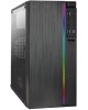 EXEGATE Корпус MINITOWER mATX W/PSU с окном 2xUSB+USB3.0 HD аудио черный RGB mEVO-9301 EX283754RUS