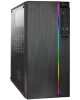 EXEGATE Корпус MINITOWER mATX W/PSU с окном 2xUSB+USB3.0 HD аудио черный RGB mEVO-9301 EX283754RUS