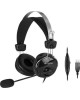 A4TECH HU-7P черный 2м накладные USB оголовье