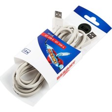 REXANT Кабель шт. USB-А – шт. USB-A, 2,4А, 1,8м, ПВХ, серый