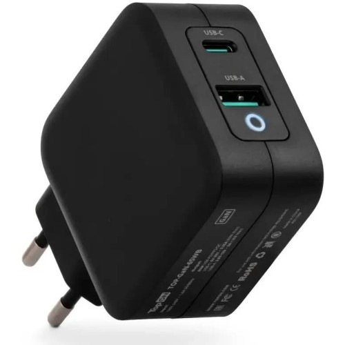 TOPON Адаптер питания TOP-GaN-65WB, 5 - 20 В, 3.25A, 65Вт, универсальный, черный [103205]