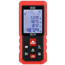 RGK Лазерный дальномер DL70, 2 класс лазера, 635нм, луч красный, с поверкой [755702]