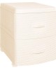 Комод VIOLET Ротанг слоновая кость 2-х секц. 35526