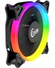 POWERCASE Вентилятор (PF1-3+4) 5 color LED 120x120x25мм (100шт./кор, 3pin + Molex, 1150±10% об/мин) Bulk
