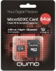QUMO Micro SecureDigital 64Gb QM64GMICSDXC10U1 {MicroSDXC Class 10 UHS-I, SD adapter}