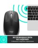 LOGITECH Мышь беспроводная M190, радио, оптическая, USB, 1000dpi, черный и серый [910-005906]