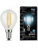 GAUSS Лампа филам. Filament 9Вт цок.:E14 шар 220B 4100K св.свеч.бел.нейт. (упак.:10шт) (105801209)