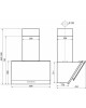 ELIKOR Вытяжка каминная Рубин Ceramics S4 60Н-700-Э4Д нержавеющая сталь управление: кнопочное (1 мотор)