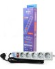 Сетевой фильтр POWER CUBE (00391) SPG-B-10 , 5роз - 3м - серый