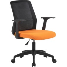 Кресло компьютерное CACTUS Кресло CS-MC222-BKOR черный сиденье оранжевый сетка/ткань низк.спин. крестов. пластик пластик черный