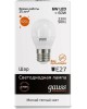 GAUSS Лампа светодиодная Elementary 6Вт цок.:E27 шар 220B 3000K св.свеч.бел.теп. (упак.:10шт) (53216)