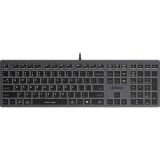 A4TECH Клавиатура Fstyler FX60H серый USB slim LED (FX60H GREY/WHITE)