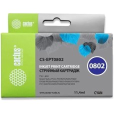 CACTUS Картридж CS-EPT0802, T0802, голубой / CS-EPT0802