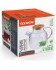 Чайник заварочный APPETITE BMT-1500 Studio стекл бамб/кр 1,5л
