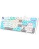A4TECH Клавиатура Bloody S510R, USB, белый [s510r usb icy white/blms red]