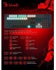 A4TECH Клавиатура Bloody S510R, USB, белый [s510r usb icy white/blms red]