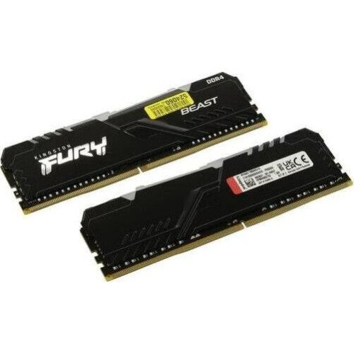 KINGSTON Память DDR4 2x8GB 3600MHz KF436C17BB2AK2/16 Fury Beast RGB RTL Gaming PC4-28800 CL17 DIMM 288-pin 1.35В kit single rank с радиатором Ret KINGSTON Память DDR4 2x8GB 3600MHz KF436C17BB2AK2/16 Fury Beast RGB RTL Gaming PC4-28800 CL17 DIMM 288-pin 1.35В kit single rank с радиатором Ret