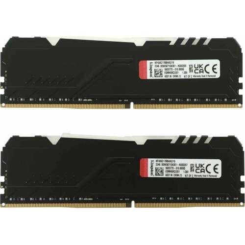 KINGSTON Память DDR4 2x8GB 3600MHz KF436C17BB2AK2/16 Fury Beast RGB RTL Gaming PC4-28800 CL17 DIMM 288-pin 1.35В kit single rank с радиатором Ret KINGSTON Память DDR4 2x8GB 3600MHz KF436C17BB2AK2/16 Fury Beast RGB RTL Gaming PC4-28800 CL17 DIMM 288-pin 1.35В kit single rank с радиатором Ret