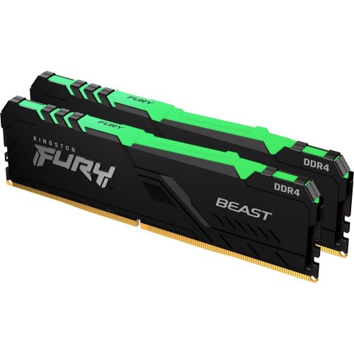 KINGSTON Память DDR4 2x8GB 3600MHz KF436C17BB2AK2/16 Fury Beast RGB RTL Gaming PC4-28800 CL17 DIMM 288-pin 1.35В kit single rank с радиатором Ret KINGSTON Память DDR4 2x8GB 3600MHz KF436C17BB2AK2/16 Fury Beast RGB RTL Gaming PC4-28800 CL17 DIMM 288-pin 1.35В kit single rank с радиатором Ret