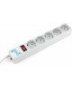 Сетевой фильтр POWER CUBE (02669) SPG-B-6 , 5роз - 1,9м - белый