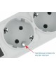 Сетевой фильтр POWER CUBE (02669) SPG-B-6 , 5роз - 1,9м - белый