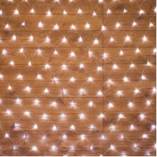 Гирлянда NEON-NIGHT (215-105) СЕТЬ 1,5х1,5 м, прозрачный ПВХ, 96 LED белый, IP20, с контроллером, не соединяется