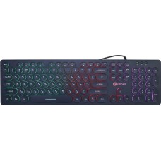 OKLICK Клавиатура Оклик 420MRL черный USB slim Multimedia LED