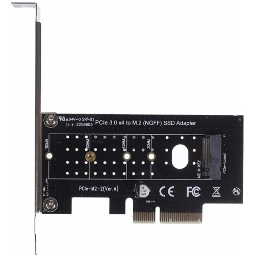 NONAME Адаптер PCI-E M.2 NGFF for SSD V2 + Heatsink Ret