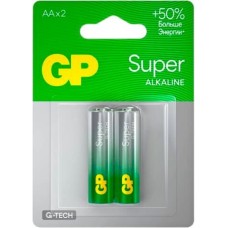 Батарейки GP AA Батарейка Super Alkaline 15AA21-2CRSBC2, 2 шт