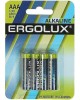 Элементы питания ERGOLUX (12865) Alkaline LR03 BL 3+1(FREE)