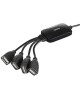 BURO Разветвитель USB 2.0 BU-HUB4-0.3-U2.0-Splitter 4порт. черный