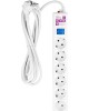 POWERCUBE Сетевой фильтр SPG(5+1)-16B-5М-WHITE, 5м, белый