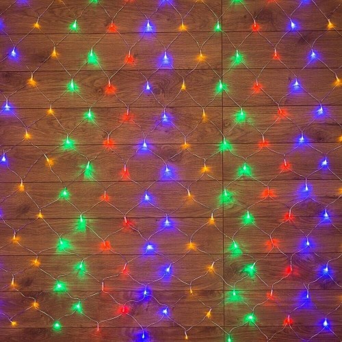 Гирлянда NEON-NIGHT (215-109) СЕТЬ 1,5х1,5 м, прозрачный ПВХ, 96 LED мультиколор, IP20, с контроллером, не соединяется Гирлянда NEON-NIGHT (215-109) СЕТЬ 1,5х1,5 м, прозрачный ПВХ, 96 LED мультиколор, IP20, с контроллером, не соединяется