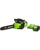 GREENWORKS Цепная пила GD40CS18K4, аккумуляторная, 40В, 4Ач, с одним аккумулятором [2005807ub]