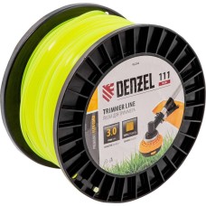 DENZEL Леска для триммера квадрат, 3,0мм х 111м, на DIN катушке FLEX CORD 96294
