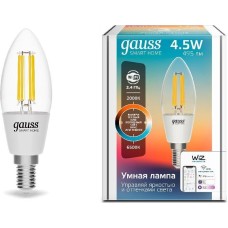 GAUSS Умная лампа C35 E14 4.5Вт 495lm Wi-Fi [1250112]