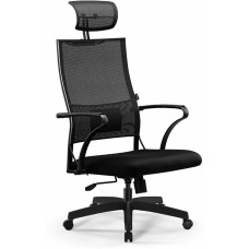 Кресло компьютерное МЕТТА Кресло Sit Air-180 B2-290K (M09.B02.G15.W01), на колесиках, сетка, 1шт. в комплекте черный/черный [z509397575]