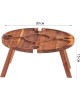 Столик AGNESS 897-121 сервировочный (винный) акация 30*30*15см