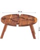 Столик AGNESS 897-121 сервировочный (винный) акация 30*30*15см